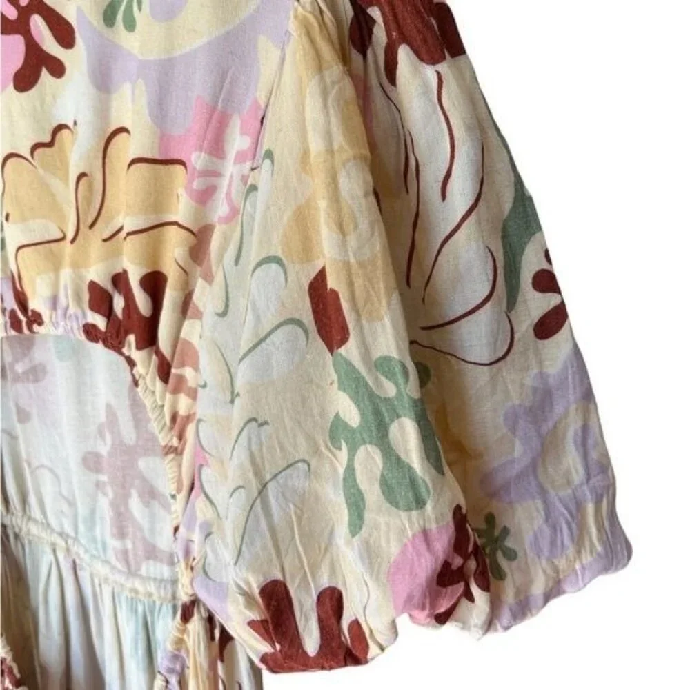 Beach Riot Maxi Linen Weston Dress in Desert Succulent - Size Medium - Picture 7 of 8